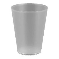Breite, transparente Kunststoffbecher, 500 ml - 25 Stück