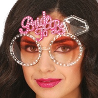 Brille für die Braut mit Diamant und Glitzersteinen