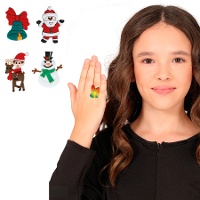 Ring mit Weihnachtslicht, 3,5 cm - 1 Stück