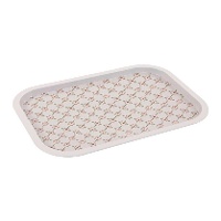 Tablett 40 x 28,5 cm mit geometrischem Blumenmuster