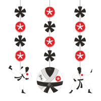 Dekorative Karate-Anhänger 91,4 cm - 3 Stk.