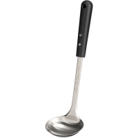 Suppenkelle, 33 cm mit schwarzem Softgriff