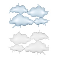 Wolkenballon mit Verbindungsstücken, 99 x 52 cm - 1 Stück
