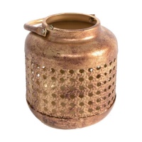 Kupfer Metall Kerzenhalter 13 x 13,7 cm - Dcasa