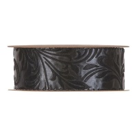Sternförmiges schwarzes Dekoband 4 cm - 20 m