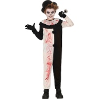 Gruseliges blutverschmiertes Clownskostüm für Kinder