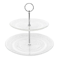 Cupcake-Ständer aus Glas - 2 Etagen
