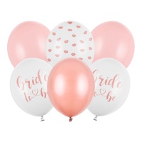 Braut Latex-Ballons 30 cm - PartyDeco - 6 Stück