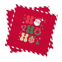 Weihnachtsservietten Hohoho 16,5 x 16,5 cm - 20 Stück