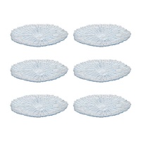 Niedriger Teller 32 cm aus blauem Glas - Vivalto - 6 Stück