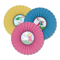 Mittelalterliche Fächer-Anhänger 40 cm - 3 Stk.