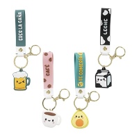 Schlüsselanhänger mit lustigem Spruch-Frühstück - 1 Stück