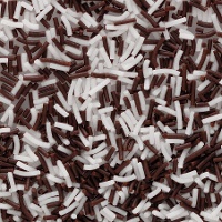 Schwarz-weiße Streusel von Carmencita, 65 g