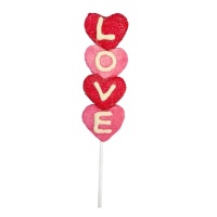 Love heart cloud brochette rot und rosa 33 Gramm