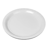 Weiße Papp-Teller, 28 cm - 3 Stück