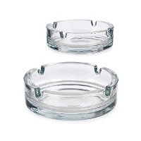 Transparenter Aschenbecher, 10,5 cm - 2 Stück