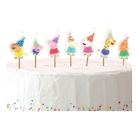 Peppa Pig Figurenkerzen von 2,4 bis 5,4 cm - 7 Stück