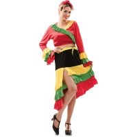 Rotes Rumbero Kostüm für Frauen