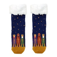 Socken der Heiligen Drei Könige mit Lammfellimitat - 1 Paar