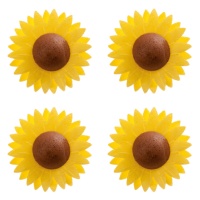 Sonnenblumen-Waffelblumen 4,5 cm - Dekora - 150 Stück.