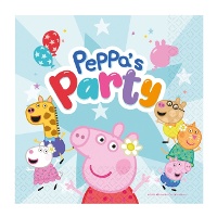 Peppa Pig Servietten 16,5 x 16,5 cm - 16 Stück