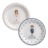 Kommunions-Teller für Jungen oder Mädchen, 18 cm - 8 Stück