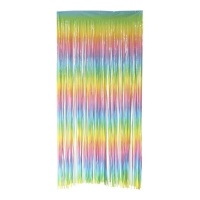 Vorhang mit 2 x 1 m in Pastell-Multicolor