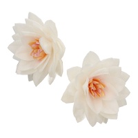 Weiße Deluxe Lotusblumen-Oblaten 7 cm - FunCakes - 10 Stück