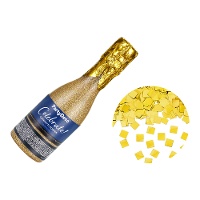 Konfettikanone in Form einer Champagnerflasche, 20,5 cm