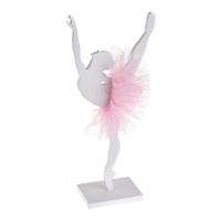 Weißer Balletttänzer-Tischschmuck, 17 x 4 x 20 cm