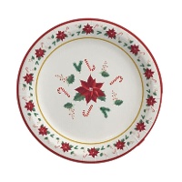 Weihnachtsteller Poinsettia 18 cm - 8 Stück