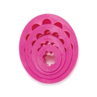 Gelockte ovale Ausstecher - Decora - 4 Stück