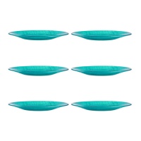 21 cm lebender türkisfarbener Teller - Vivalto - 6 Stück