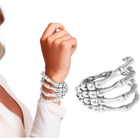Silbernes Skeletthand-Armband