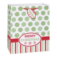 Fröhliche Weihnachten Geschenktüte 33 x 26,5 x 14 cm