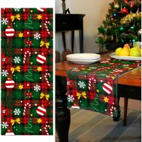 Tischläufer mit Karomuster, 3 x 0,28 m