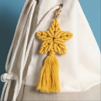 Makramee-Set - Stern-Schlüsselanhänger - Artemio - 2 Stück