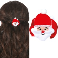 Weihnachtlicher Haargummi mit Santa-Motiv