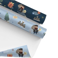 Geschenkpapier von Olentzero 5 x 0,70 m - 1 Stück