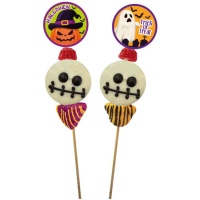 Halloween Schädel-Spieß mit Süßigkeiten - 1 Stück
