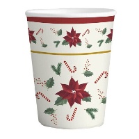 Weihnachtspoinsettia Blumenbecher 266 ml - 6 Stück