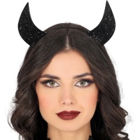 Glänzende schwarze Hörnerdiadem