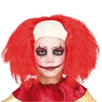 Killer Clown Perücke mit Glatze für Kinder