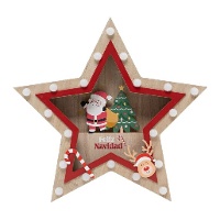 Weihnachtssternfigur von Santa mit Licht, 35 cm