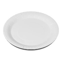 Weiße Pappteller, 23 cm - 100 Stück