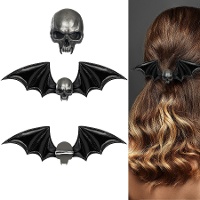 Schädelhaarspange mit Flügeln, 13 cm