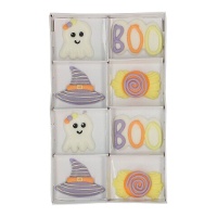 Halloween-Zuckerfiguren von Geist und Hexe - Wilton - 8 Stück