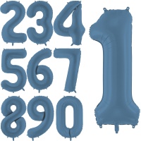 86 cm marineblauer Nummernballon - PartyDeco - 1 Stück