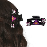 Piraten- und Hexenskull-Haarklammern - 2 Stück