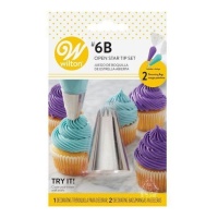 Offene Stern Tülle Kit mit 2 Spritzbeuteln - Wilton